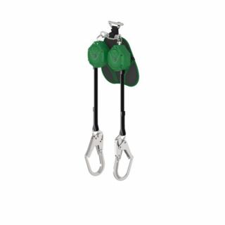 MSA V-SHOCK EDGE, Leading Edge PFL, 6', Twin-Leg, 36CL Large Steel Snaphooks, Twin Link Triple Action Carabiner (Top), ANSI Z359.14